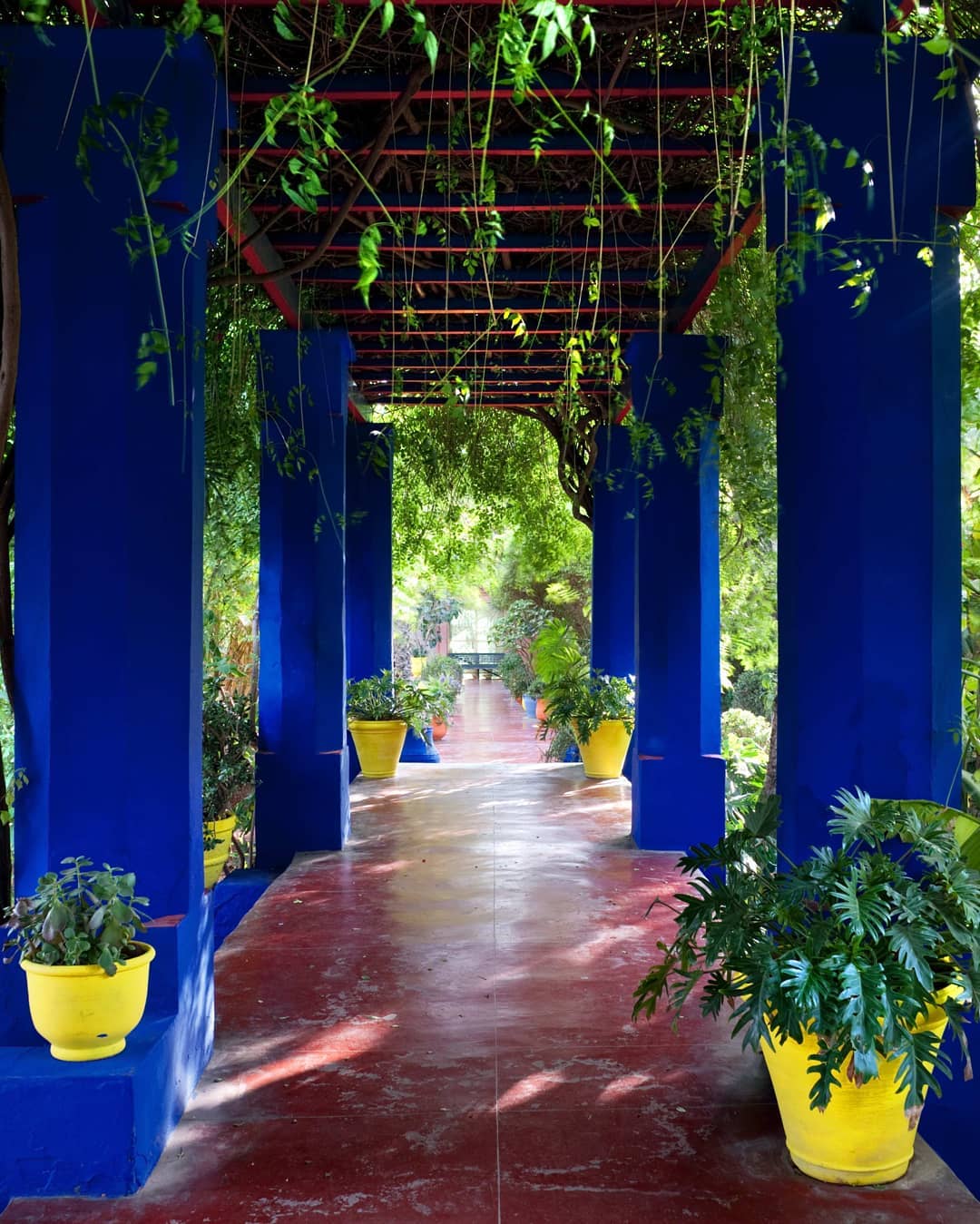 blue columns of Jardin Majorelle