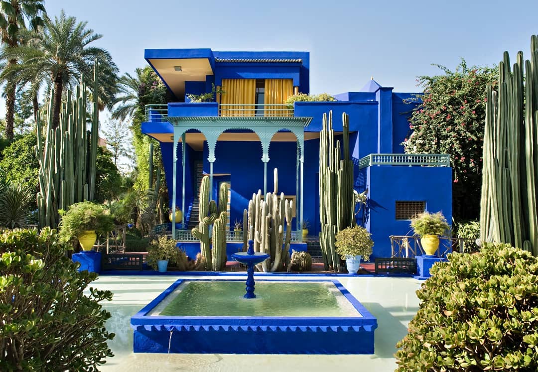 Blue building of Jardin Majorelle