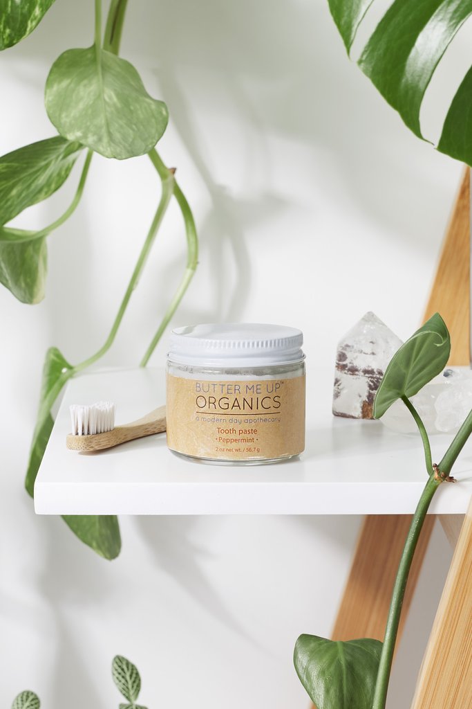 pothos with butter me up organic toothpaste