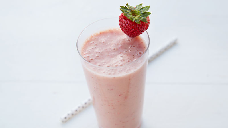 delicious strawberry smoothie to drink
