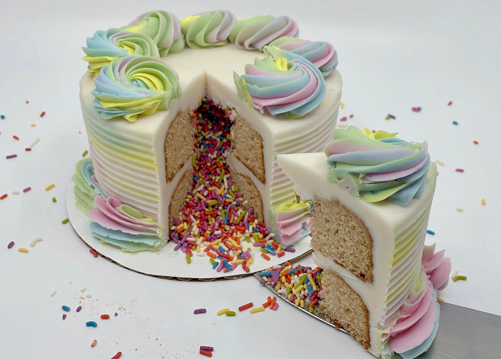 rainbow vegan cake